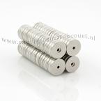 Zoom in - 15 x 3 mm / 3 - 5 mm ( N45 ) 72 stuks. TREKKRACHT van ieder magneet 3,8 kg