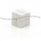 Zoom in - 20 x 20 x 20 mm ( N45 ) 8 stuks. TREKKRACHT van ieder magneet 30 kg