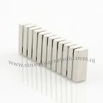 Zoom in - 25 x 10 x 5 mm  diametrisch gemagnetiseerd ( N45 ) 12 stuks. TREKKRACHT van ieder magneet 10 kg