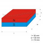 Zoom in - 30 x 30 x 10 mm ( N45 ) 12 stuks