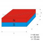 Zoom in - 40 x 40 x 15 mm ( N45 ) 3 stuks