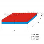 Zoom in - 5 x 5 x 1 mm ( N45 ) 100 stuks