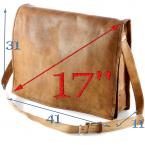 Zoom in - ALMERIA A3 SQ. LAPTOP tas 17 inch - MESSENGER TAS ECHT LEER + een Natura Siberica Product