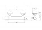 Zoom in - Thermostatische Douchekraan Deante  15 cm hartafstand